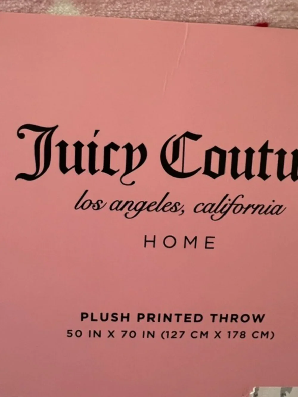 JUICY COUTURE CHRISTMAS BLANKET